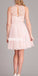 Pretty Halter Affordable A-line Short Bridesmaid Dresses  BMD024