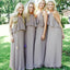 Open Back Halter Chiffon A Line Cheap Long Wedding Bridesmaid Dresses, BGP297