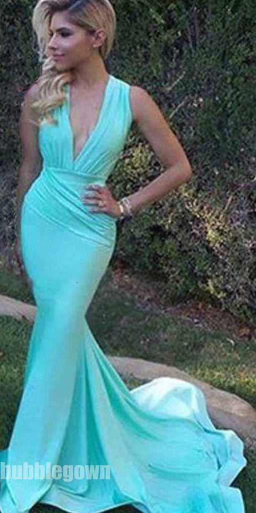 Blue Mermaid Mismatched Sexy Long Wedding Party Dresses, BG51391