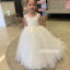 Princess White Lace A-line Flower Girl Dresses, FDH002