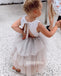 Cute Flower Lovely A-line  Sleeveless Tulle Flower Girl Dresses, FDH008