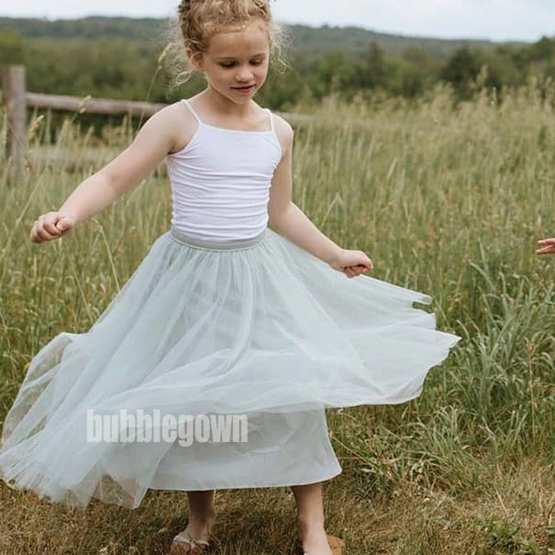 Cute Simple  Lovely Light Green Tulle Flower Girl Dresses, FDH009