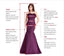 Lilac Tulle Appliques Long Evening Prom Dresses, MR8190