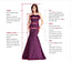 Pink/Grey Satin Spaghetti Straps Mermaid Long Evening Prom Dresses, Cheap Custom Prom Dresses, MR7913