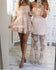 Summer Pink Elegant Off-shoulder Short Homecoming Dresses HDY002