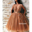 Tulle V Neck Applique Short Homecoming Dresses DSA118