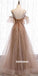 Elegant Spaghetti Strap Tulle Long Prom Dresses FP1214