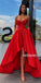 Royal Blue High Low A Line Sleeveless Long Prom Dresses GDW109