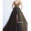 Spaghetti Strap A-line Side Split Tulle Long Prom Dresses FP1137