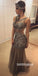 Heavy Beaded Gorgeous Open Back Mermaid Evening Long Prom Dress, BGP072