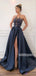 A-line Side Split Popular Long Prom Dresses FP1127