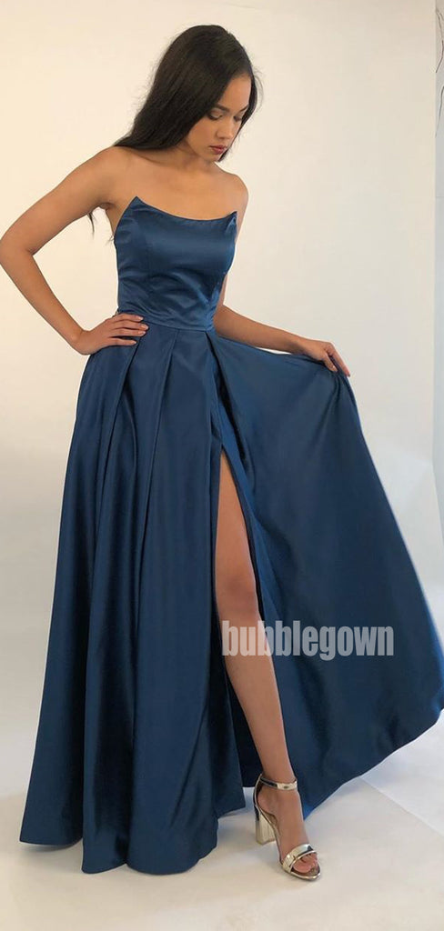 A-line Side Slit Long Bridesmaid Prom Dresses FP1145