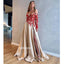 Off the Shoulder Long Sleeves Side Split Long Prom Dresses FP1133