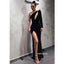 Black One Shoulder Sexy Side Slit Long Prom Dresses, WP031