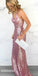 Most Popular Open Back Sequin Mermaid Simple Cheap Long Prom Dresses, BGP207