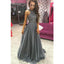 Popular Elegant Gray Beaded Top Chiffon Formal Cheap Prom Dresses, BG51036