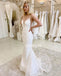 Charming Open-back  Mermaid Lace Bridal Long Wedding Dresses, BGH007