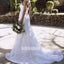 Elegant Sweetheart Mermaid Lace Long Wedding Dresses, BGH021