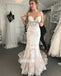 Gorgeous Lace Spaghetti Strap Mermaid  Long Wedding Dresses, BGH023