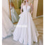 Elegant Sweetheart A-line Open Back Long Wedding Dresses, BGH025