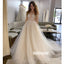 Elegant Off-shoulder See Through Tulle Dream Wedding Dresses, BGH043