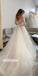 Elegant Off-shoulder See Through Tulle Dream Wedding Dresses, BGH043