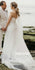 Simple V-neck Spaghetti Strap Organza Dream Wedding Dresses, BGH046