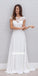 Unique Short Sleeves Open-back Dream Long Wedding Dresses, BGH065