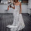 Elegant Spaghetti Strap Applique Tulle Long Wedding Dresses, BGH079