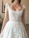 Cap Sleeve Simple Formal A Line Long Beach Wedding Dresses, BGP240 - Bubble Gown