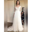 Elegant Long Sleeves Lace Tulle Formal Cheap Long Wedding Dresses, BG51596