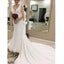 Elegant Simple Cheap V Neck Mermaid Long Bridal Wedding Dresses, BGP245