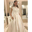 Cap Sleeve Lace Top A Line Cheap Long Bridal Wedding Dresses, BGP244