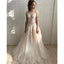 Unique Lace Formal A Line Lace Up Back Cheap Long Wedding Dresses, BGP235