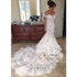 Gorgeous Lace Off the Shoulder Mermaid Long Bridal Wedding Dresses, BGP233 - Bubble Gown
