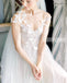 V-back Sleeveless Seen Through Applique Lace  Bridal Long Wedding Dresses, BGH003